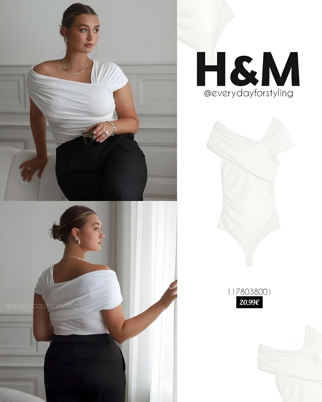 White Bodysuit with Black Pants