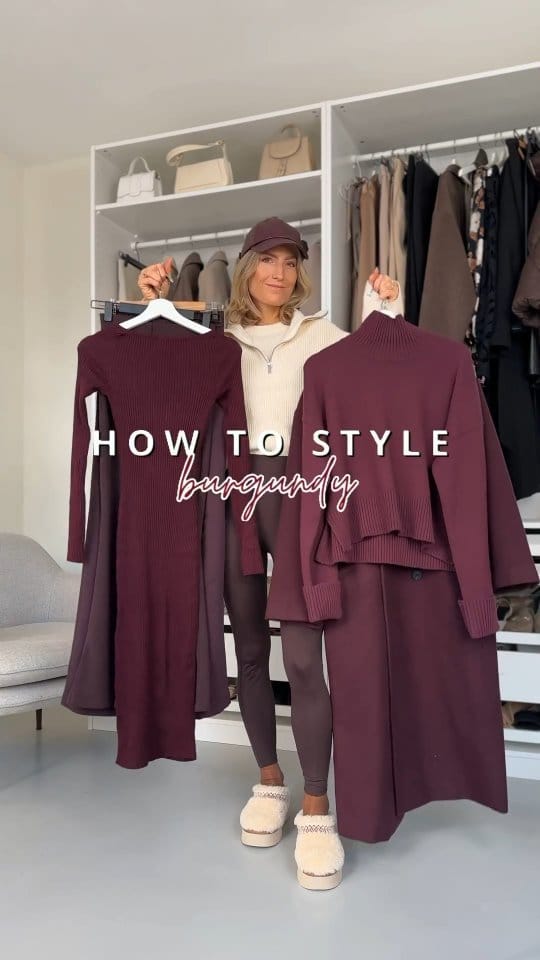 4 Burgundy Outfits