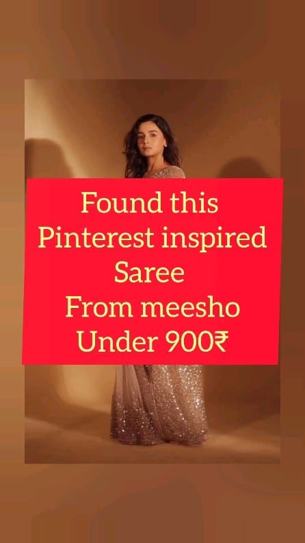 Pinterest inspired meesho saree