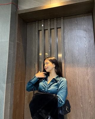 green solid satin shirt