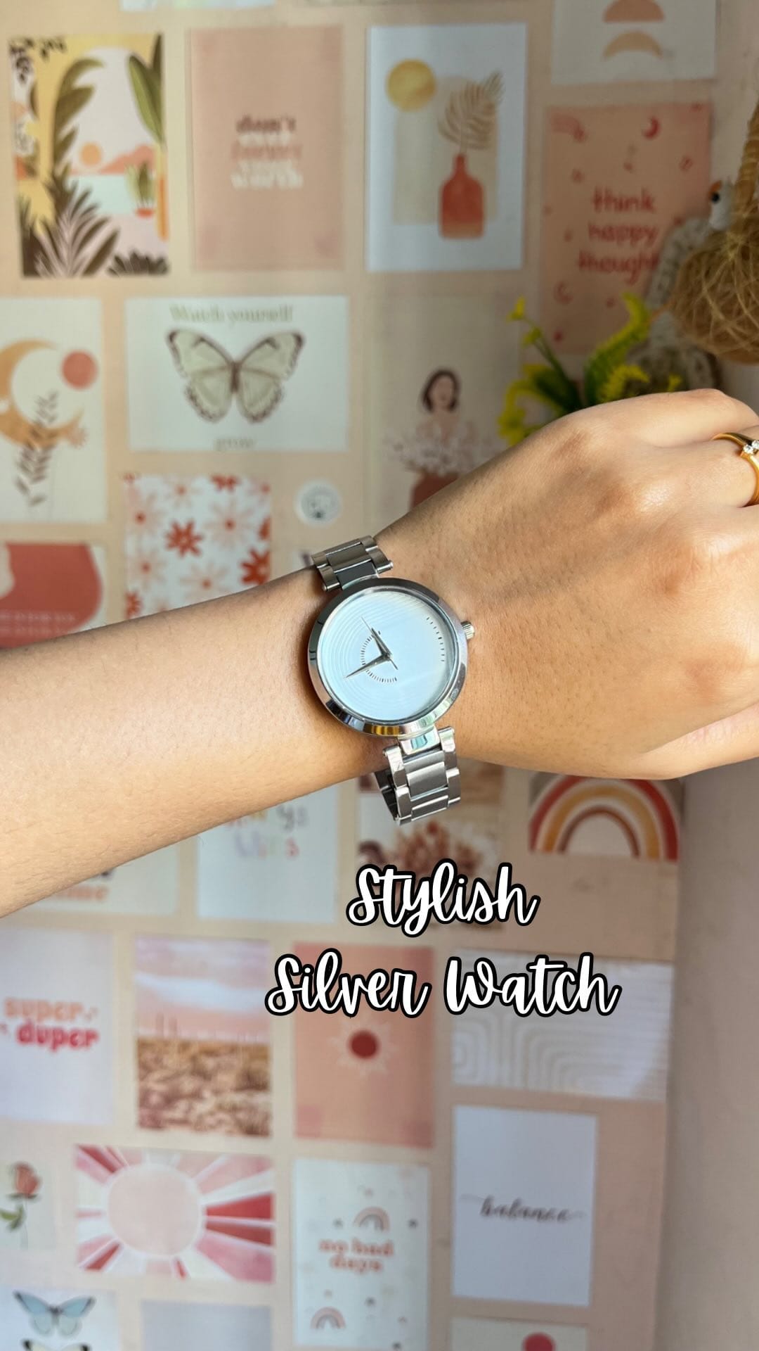 Stylish silver watch