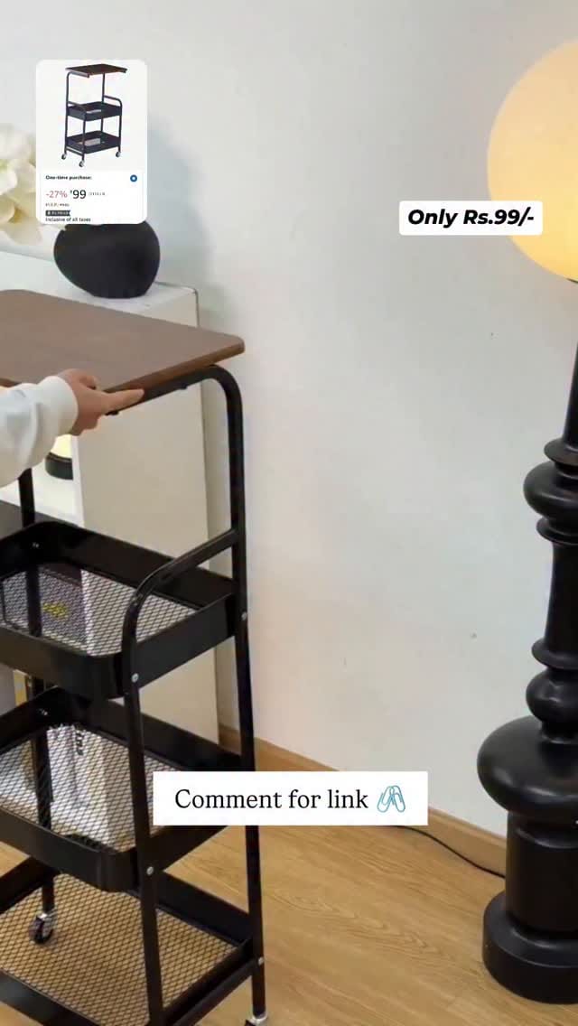 3-Tier Kitchen Rolling Table Cart 🛒🍁 
#yjsssk