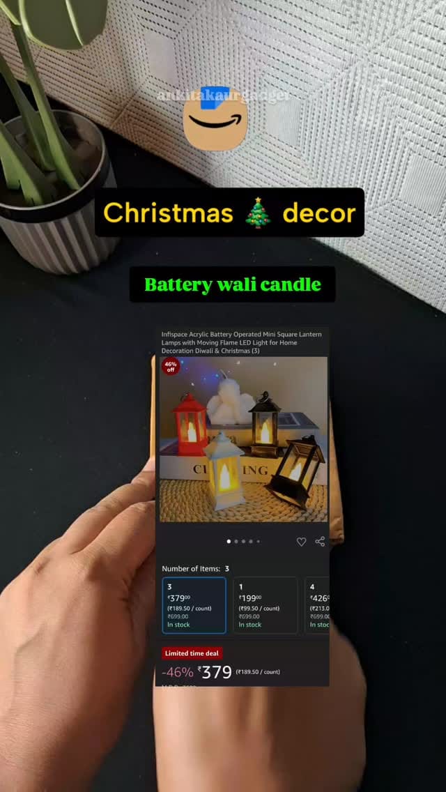 Battery 🔋 candle set of 3 hauls share this reel with me and get link in dm 
#amazon #amazonfinds #Christmas #christmasdecorations🎄 #candlesofinstagram