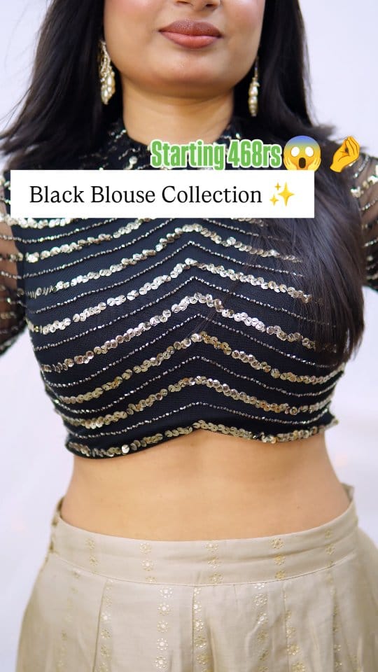 Black Blouse Collection ✨ Sare hi blouse,crop top mere favourite hai isliye ek hi video mein sbko add kr diya 
Aapko sbse Jayda konsa pasnd aya ❔
#blouse