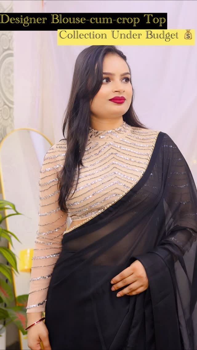 Blouse -cum-crop Top Collection under Budget 💰🤑 
.
.
.
.
.
.
#beautynstyle #blouse #tops #myntra
