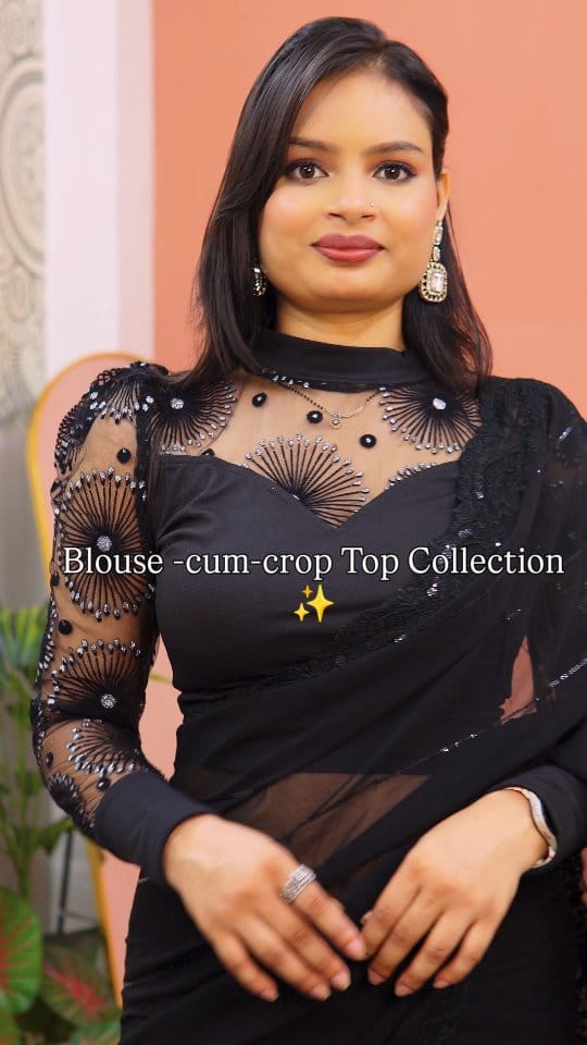 Blouse -cum-crop Top Collection ❤️🫶 
Designer Blouses 
.
.
.
.
.
#beautynstyle #blouse #flipkartfinds