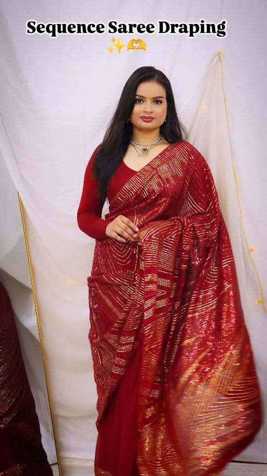 Sequence Saree Quality just Wowww 🤌😱 jaldi se Comment krdo link ke liye before out of stock 😉
.
.
.
.
.
.
#beautynstyle #sareedraping #saree #redsaree #flipkartfinds