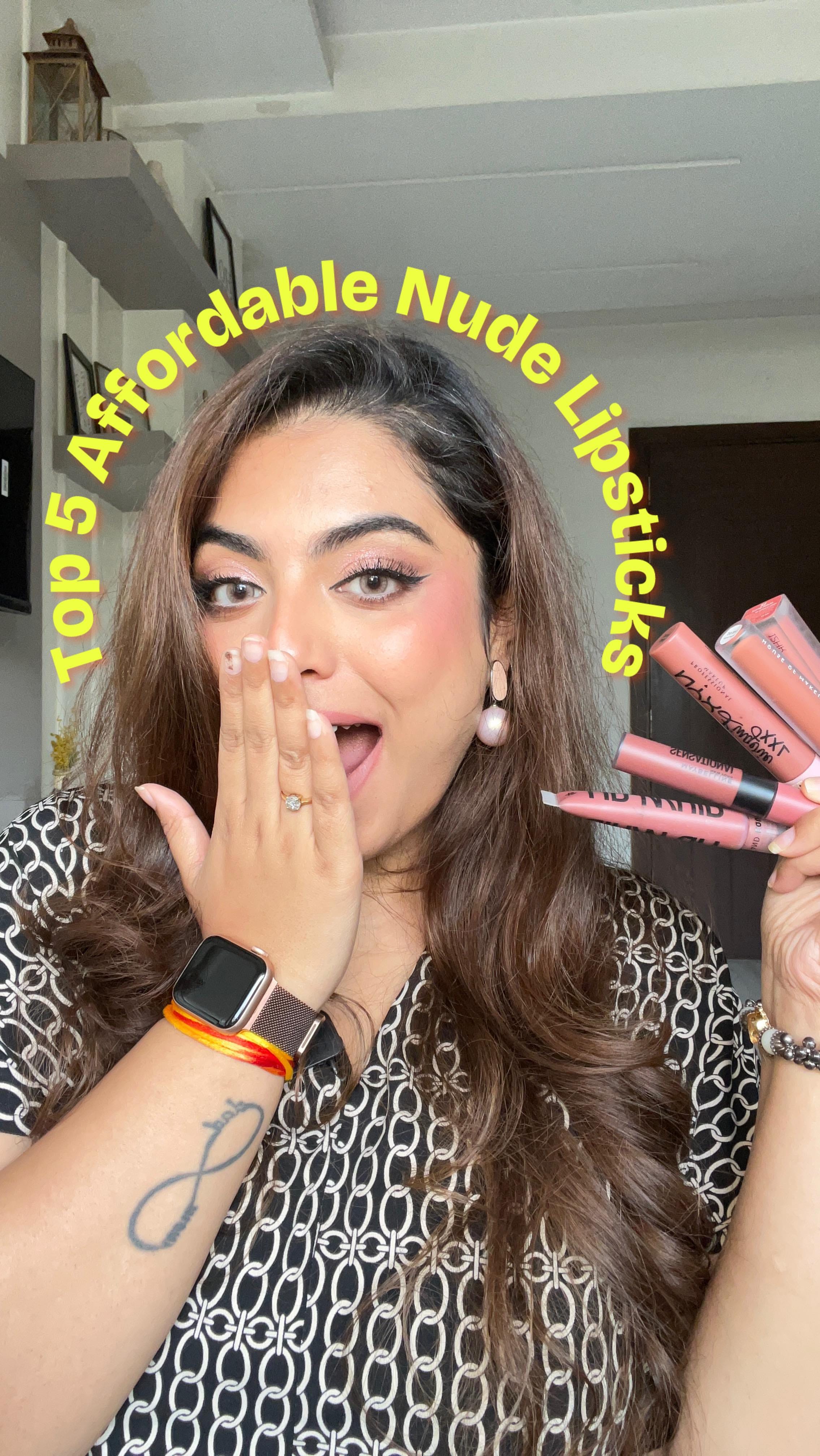 Comment “Link” to get the links! 🔗 
These are currently my favorite lipstick which I’ve been wearing these days and just love love the formula the colour pay offs. Which one was your favorite out of these? And do you guys want a Part-2 ! Let me know down 👇 
•
@faebeautyofficial 
@maybelline_ind 
@nyxcosmetics_in 
@houseofmakeupofficial 
@staze9to9 
•
[affordable lipsticks, lipsticks, nude lipsticks, lipstick shade, affordable nude lipstick, nykaa, makeup hacks, makeup recommendations, makeup guide, makeup artist]