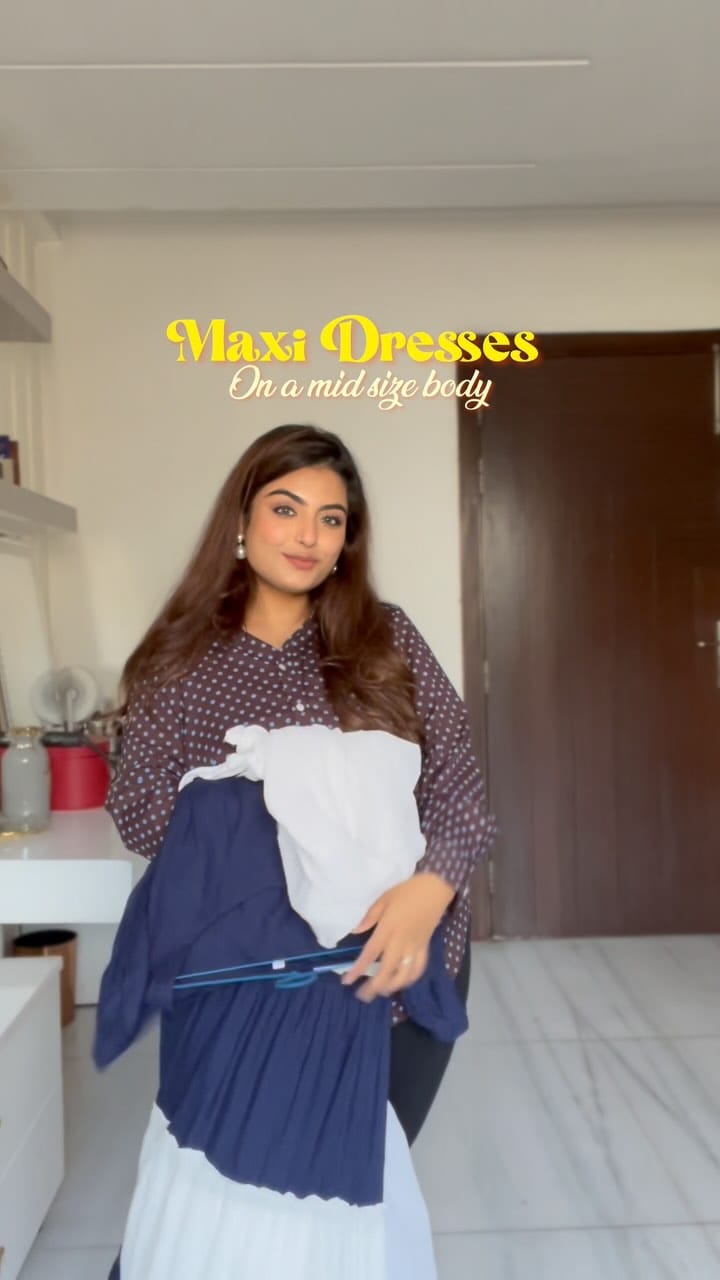 Comment “Link” to get the link! ✨
Maxi dresses that will suit a mid size body so well. Also the first dress is so perfect for summers. Let me know which on is your favorite?
•
[maxi dresses, dress, mid size fashion, mid size body, fashion tips, myntra haul, myntra dress, Myntra affordable haul]