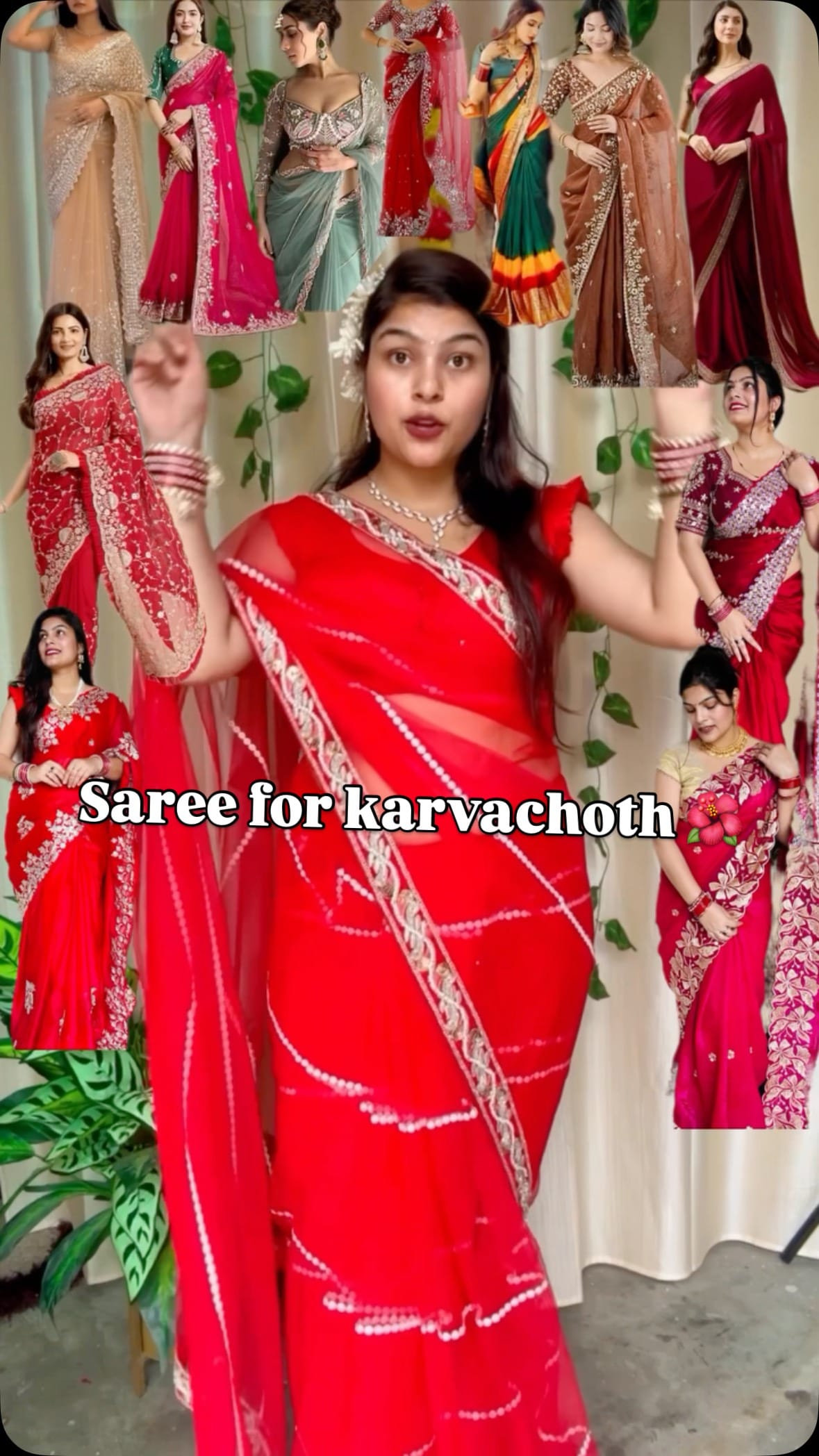 Meesho saree for karvachoth🥰🤌🏻 comment “saree” for links 🔗 @meeshoapp #meesho #meeshoshopping #meeshosareeforkarvachauth #festivecollection #earnbigwithmeesho #meeshomahablockbastersale #meeshofinds2025❤️