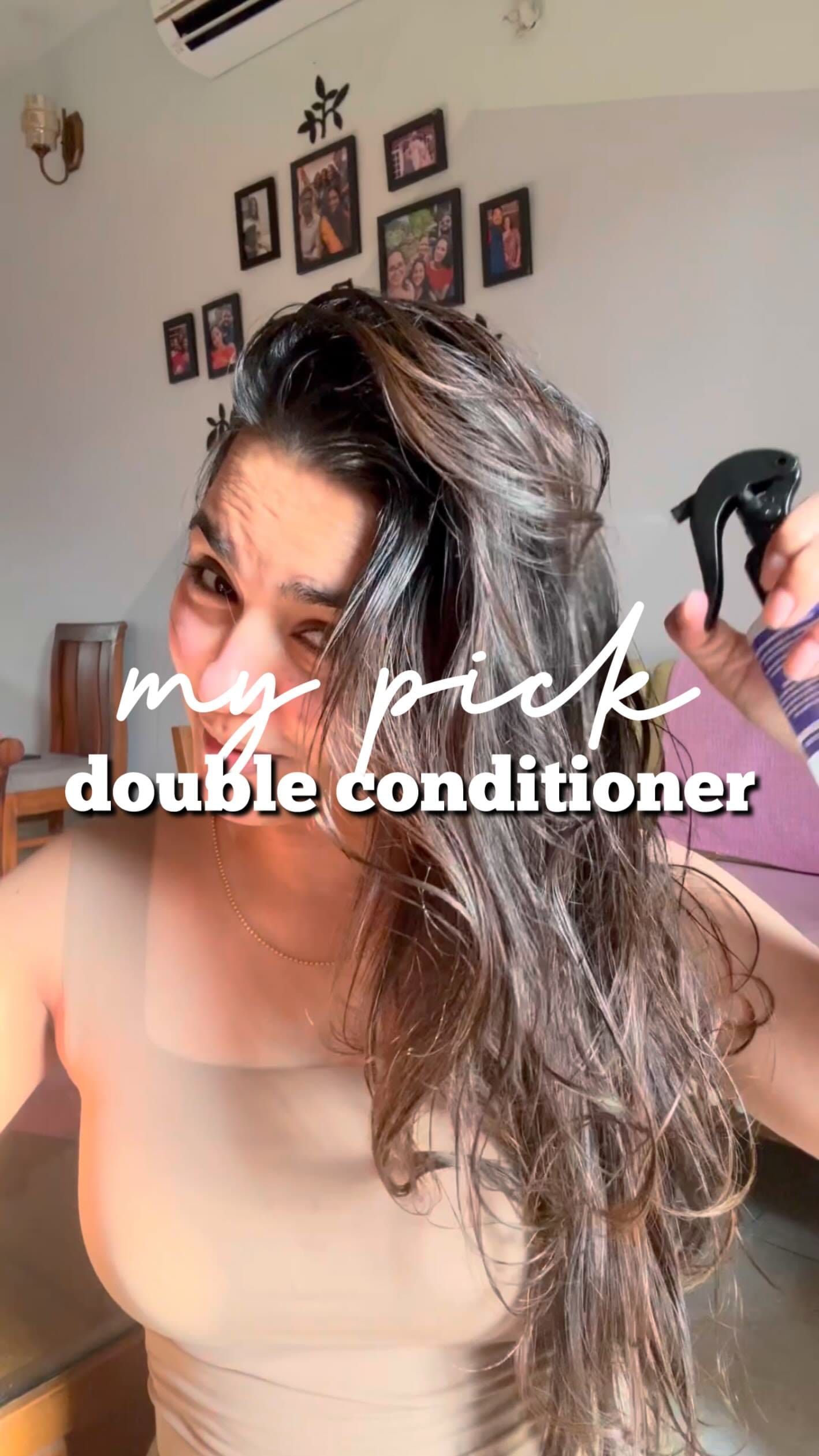You don’t need 2 separate products. :) 
Comment “link” or dm me this reel or check bio or even highlights for the product link. 
@bareanatomy.haircare is becoming my go-to lol
[ hair care, double condition, conditioner, hair care routine, anti-hairfall, healthy hair FTW Anti hairfall conditioner, best anti hairfall conditioner, bare anatomy anti hairfall conditioner, fizzhair, dryhair solution, best hairfall solution, best conditioner for fizzhair, hairfall control solution ]