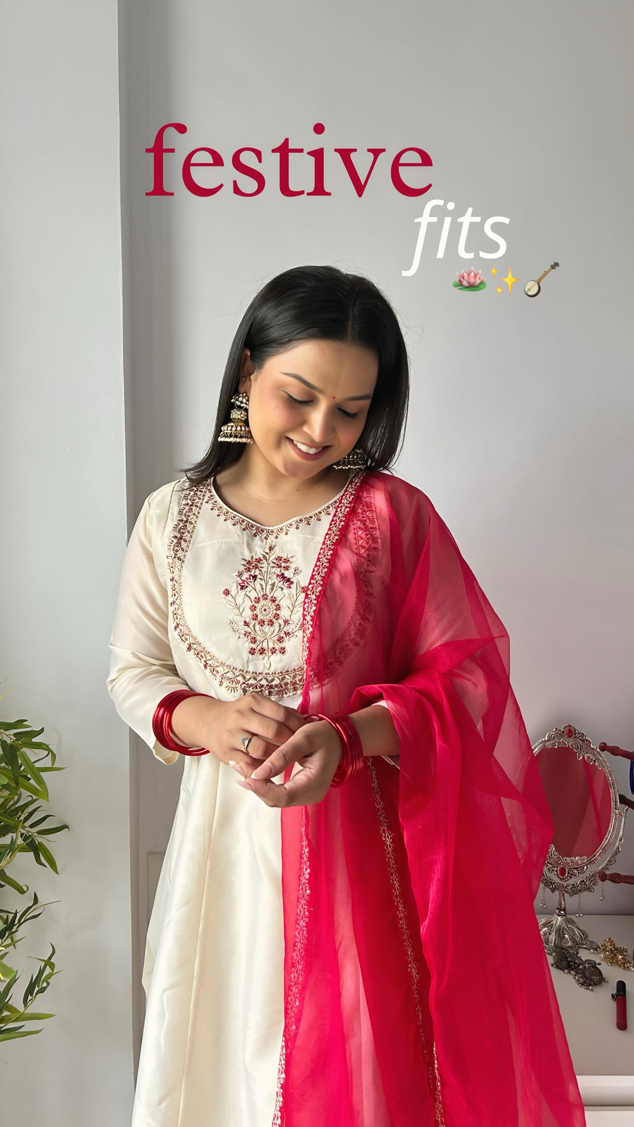 Comment “LINK” & i’ll dm you all the outfit links 🪷✨🫶🏻
.
#reels #explore #ethnic #festive #reelsindia #reelsvideo #trendingreels #suits #anarkalis #kurtasets #festiveseason #festiveoutfit #outfitideas #desicore #transition