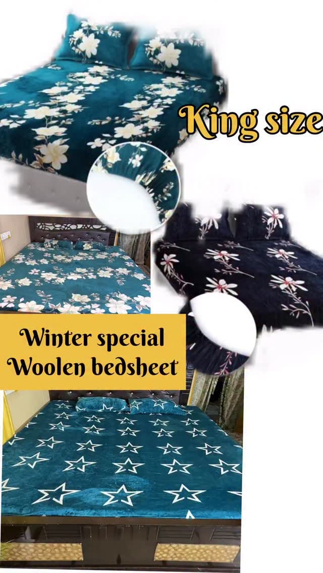 King size Woolen bedsheet//highly re//comment for link