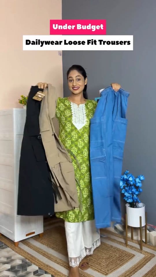 Dailywear loose fit trouser @flipkart