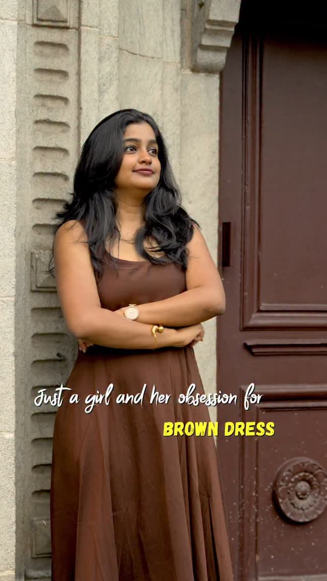 Comment for product link 🤎✨
and Follow @beingshe.vj to get links automatically in your DM💌
Just  a girl and her obsession for brown 🤎🫶
Or did someone say coffee? 👀☕
Because this dress from @muchlovestore  is LITERALLY giving filter coffee vibes 🤎
Brown, smooth, flowy, and makes me feel like I should be sipping a hot cup somewhere cute 😮‍💨✨
Soft semi-silk, fits like a dream, AND it has pockets?? pls I’m not okay 🫠
Sleeves are perfect. Length is perf. Twirl game = strong.
Wear it to brunch, college, office, or while romanticizing life with your fav brew ☕💅🏽
If I randomly whisper “coffee…” just know it’s the dress talking 😌🤎
Accessories deets:
Kada @thecactistore__ 💌
Rings @savana