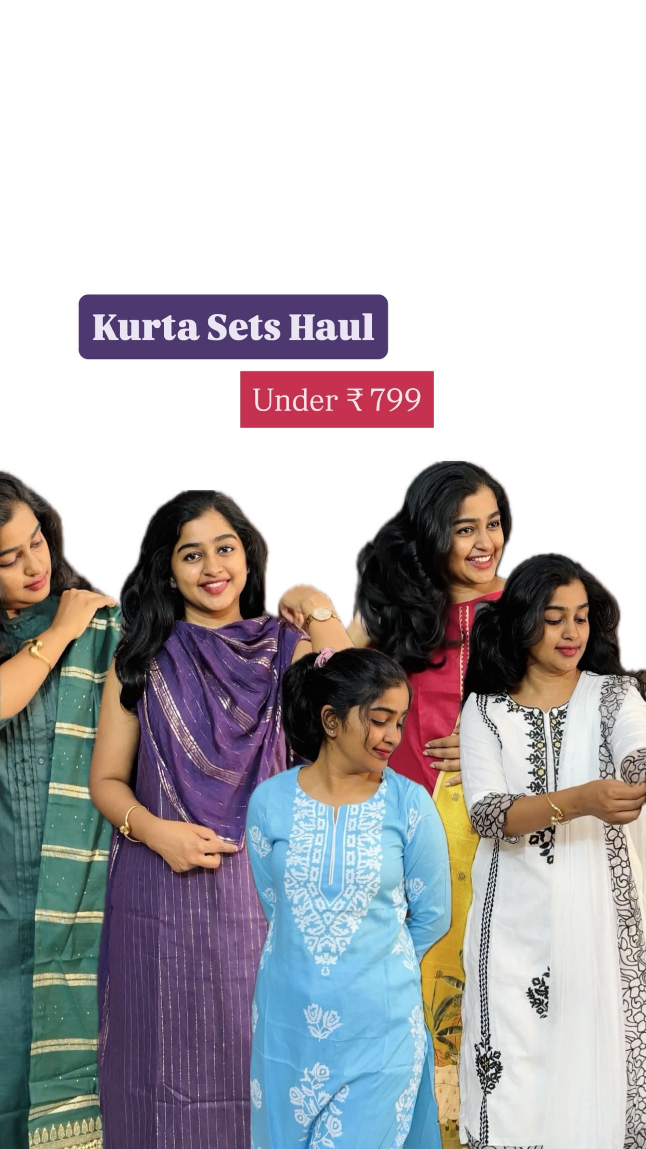 Comment for product link ♥️✨
Follow @beingshe.vj to get all links automatically in your DM🫶
Kurtasets haul under ₹799 - Part 2🫶✨ 
Part 1 in my feed. Do check them out!! 
Okay sooo my personal fav out of all these outfits has to be the both violet kurta set and the blue one ♥️
Like, violet first, then blue, then white, then green… and honestly, the red one was my least fav.
Tbh I didn’t really like the quality of the red one so I’d suggest you to skip that if you are planning to buy.
But the rest? Good ones for the rate !! 
.
.
.
.
.
.
.
.
.
.
.
.
.
.
.
.
..
.
.
.
.
.
.
.
.
.
.
.
.
.
.
.
.
.
.
.
.
(Summer kurta set, kurta set , affordable kurtaset , office wear kurta set, Bangalore fashion influencer, Coimbatore fashion, myntra haul , Myntra finds , affordable fashion, budget-friendly fashion, best finds , Kurtaset haul )