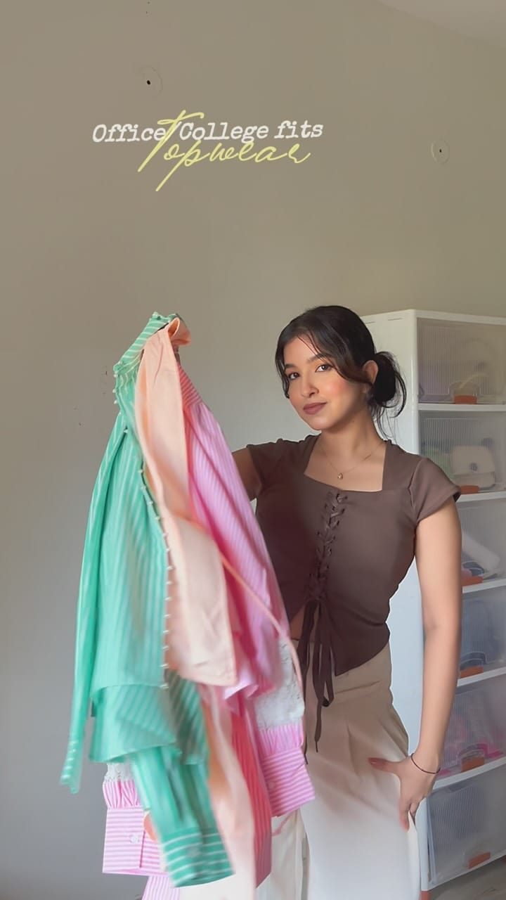 Tops for office/college 
• Comment down “top” or share this reel with me 
.
.
.
.
[topwearhaul,topshaul,topforcollege,collegeoutfit,officeoutfit,topsunder500,affordablefinds,myntrafinds,explorepage] #myntrafinds #topwear #collegeoutfits #reelsfeed
