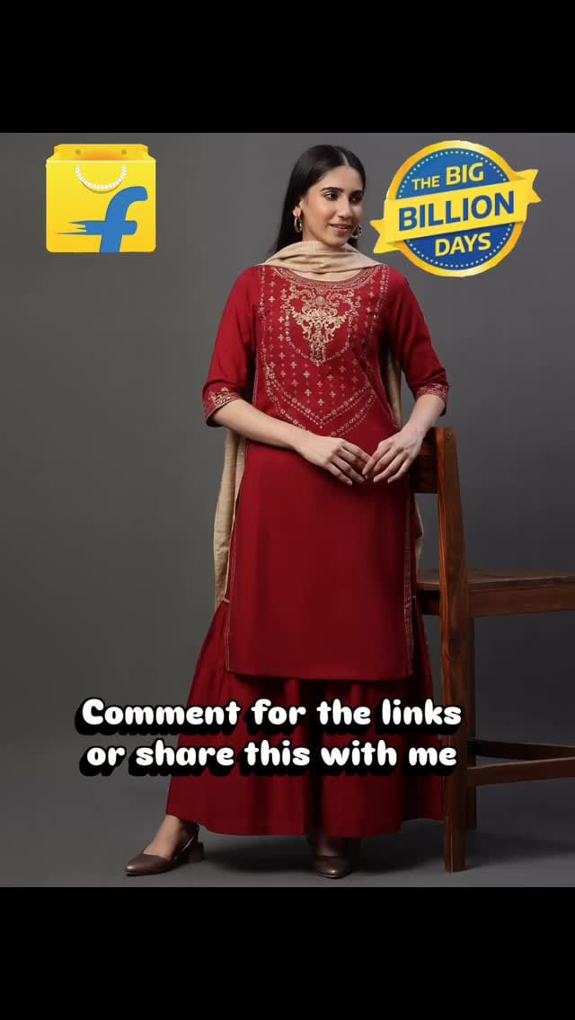 💬 Comment for the links 🖇️
Follow @blurbzhive for more steals
#flipkart #flipkartfinds #flipkartbbd #bigbilliondays #day2 #navratrifits #red #ethnicwearonline #kurtaset #dupatta #purti #blurbzhivestyle #wishlink #wishlinked #flipstar #flipstarclub @flipstar.club @connect.wishlink #explorepage #followme #explore #view #viral #viralreels #reach #reachbooster