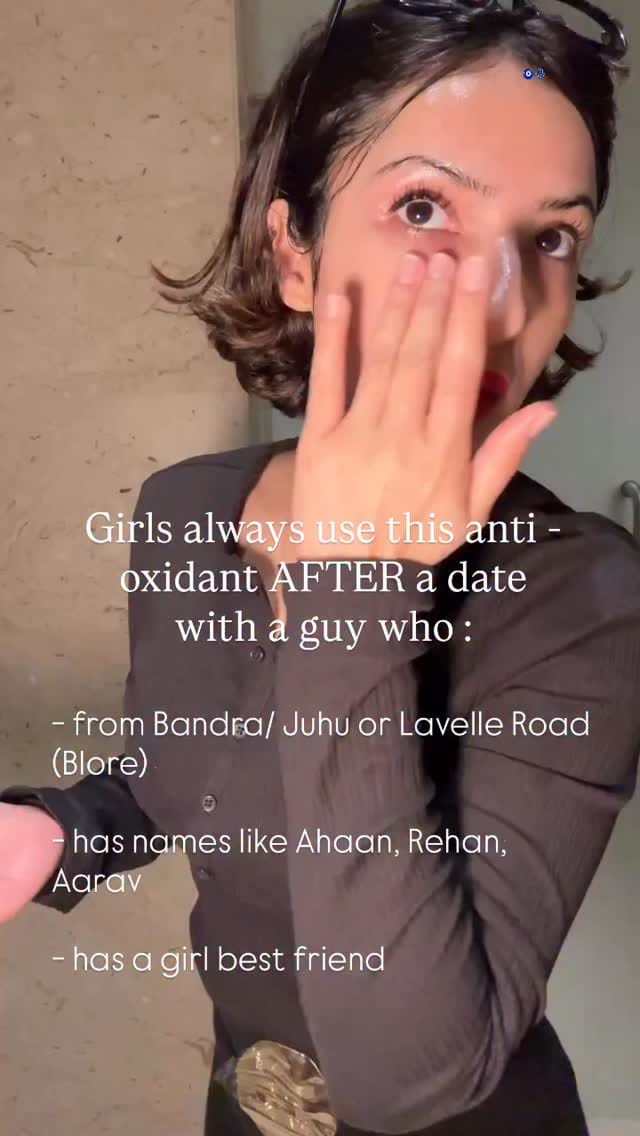 Pls girls if you’re going on a date these days, there’s more oxidative stress that will generate than sitting without sunscreen in the thar desert. Jk. But AM I? 
Pls girls - take care of yourselves 🫶