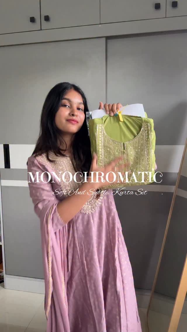 Episode 3 of simple elegant ethnic edition (64% off now )
.
.
Comment for link or share this reel with me
.
Follow for more shopping related content @christy__creations 
.
Size: s 
Zari work kurta set 
.
Day 3 of simple elegant Picks : Ethnic Edition Episode 3🌸 Starting with comfy soft girl look kurta set—perfect for weddings or brunch with the fam!
(Soft and subtle kurtaset set, ethnic wear , Tamil ponnu look , festive kurta , occasional wear , occasional kurta set , ethnic haul , simple and elegant kurtaset ) 
#ethnicwear #pastelaesthetic #christy_leems #sale #aesthetickurta #ootd #christy__creations #bangaloreblogger #fashionblogger #fashionweek #grwm #ootdguid #ad #reelitfeelit #instagramreels #wishlinked #shoe #footwear #slipper #handbag #earrings #chain #episode3 #day3 #reelitfeelit 
#ethnicwithme #grwm #pastelshade #kurtaset #softandsubtle