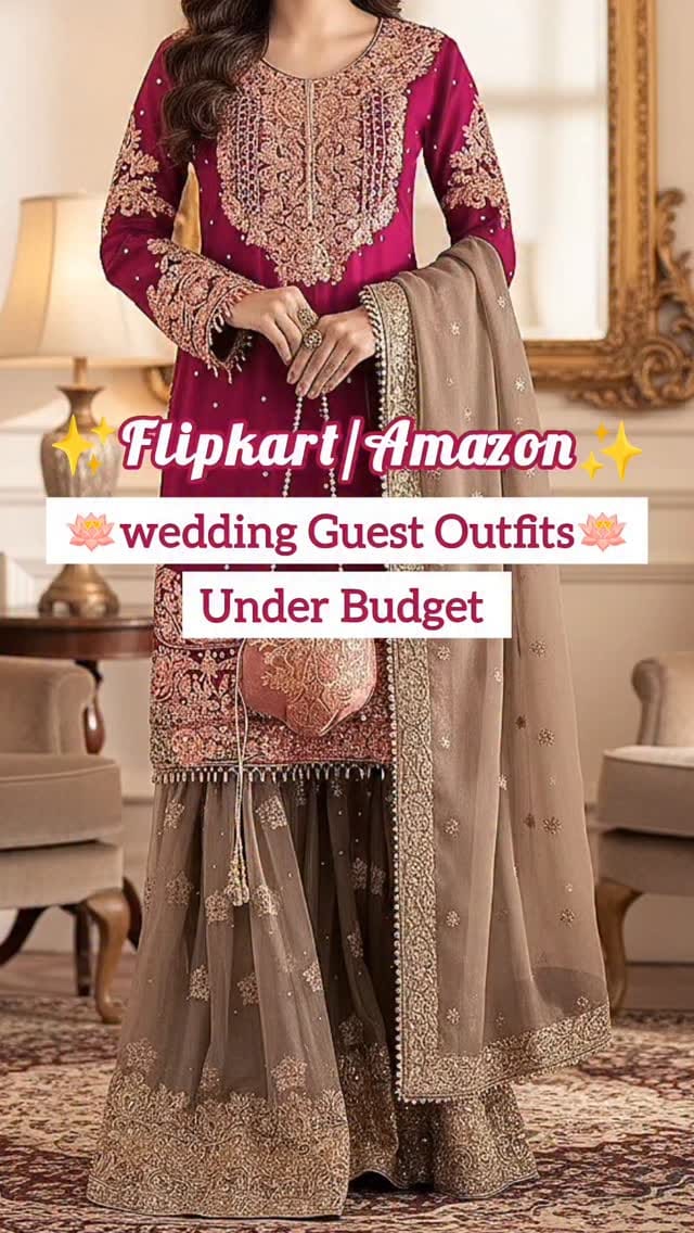 Follow then comment/DM reel. Click on "visit my wishlink" to see all outfits. 
(Images created by gemini ai)
If someone is not getting links then please share this reel in my dm 😊.
@flipkart @amazondotin
#flipkart #amazon #weddingoutfit #ethnicoutfit #flipkartfinds #amazonfinds #ethnicwears #ootd💗 #weddingseason #pinterestootd #indianoutfits #ethnicwear #weddingvibes #ᴛʀᴇɴᴅɪɴɢʀᴇᴇʟs #ʀᴇᴇʟsɪɴsᴛᴀɢʀᴀᴍ #reelsinsta #flipkarthaul #fashiontrends2025 #fashionreel  #explorepageًًً #exploremore✨ #foryoupağe #fashionlooks #reelifeelit
