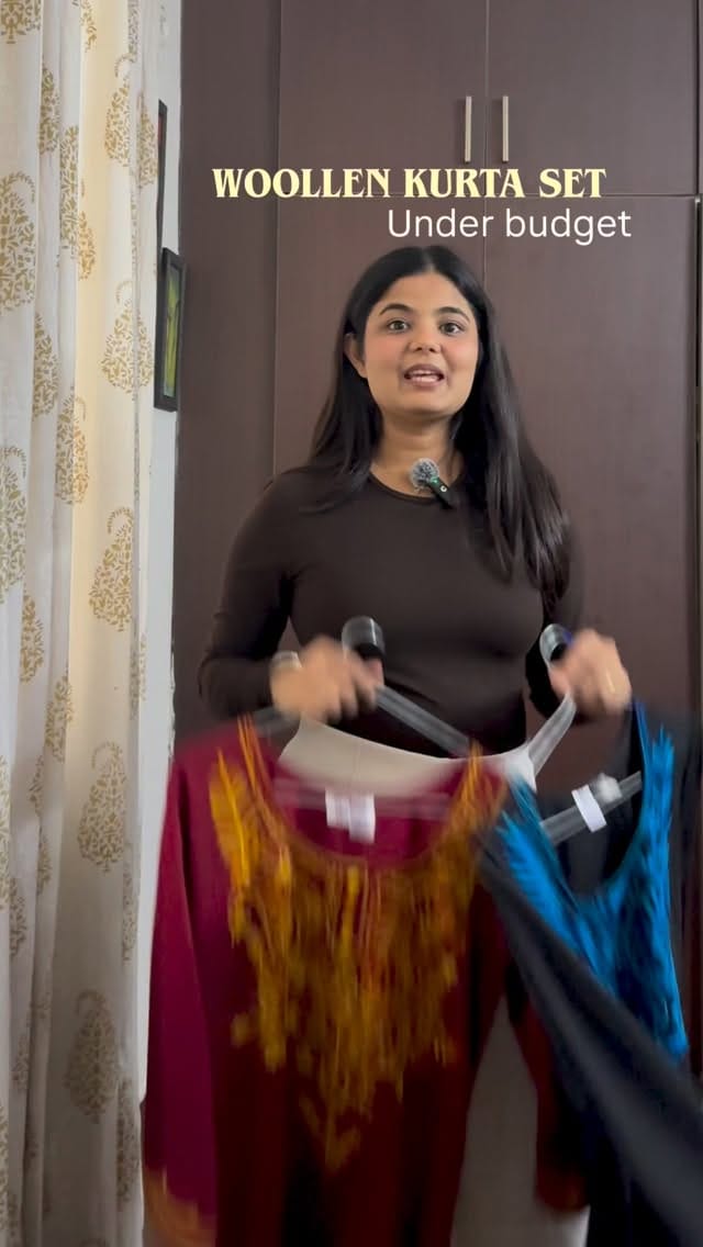 These woollen suits are warm and perfect for this winter season🫶
Wearing size Medium ✨
Comment for the links or share this reel with me to get the direct links in your dms 🌸
( woollen kurta set, kashmiri kurta set, woollen suit set, kurta set, winter wear, winter staples, ootd, suit set, ethnic, kashmiri kadhai, phiran, desi, ethnic ) 
#fyp #explorepage #woollenkurtaset #kashmirikurtaset #kashmiri #budgetfriendly #budgetfinds #myntra #myntrafinds #desifit #ethnic #trendingnow #trendingaudio #fashion #fashioncreator #reelsindia