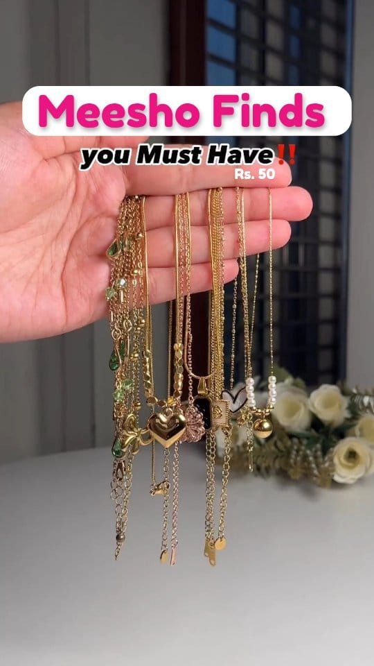 Elegant Gold Plated chain necklace