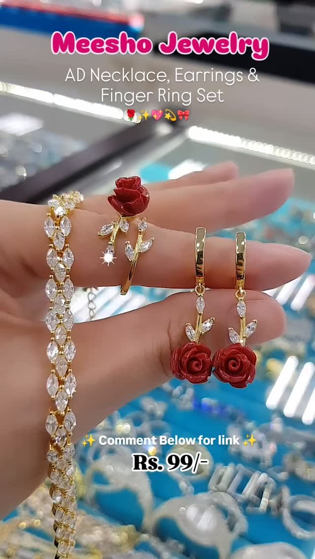 Trendy Korean Style AD necklace set