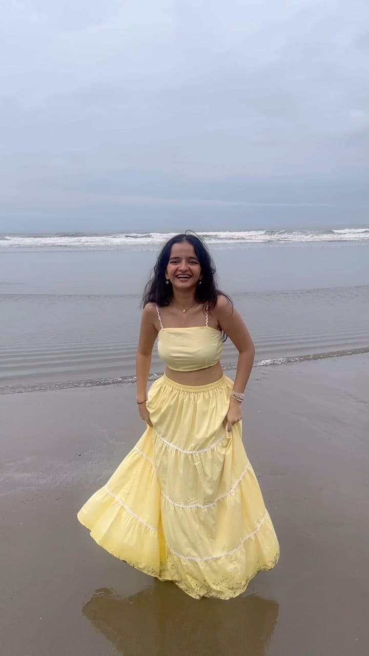 ofc there was gonna be a goa outfit check reel 🌟🐚💗 missed making these so much 🥹 
outfit details :
common details in all fits - bag from @wearhouse_in & sandals from colaba causeway 
1) top - @vintalesofficial , shorts - @hm , accessories - @coqostore.in @playingwithbeads @thesautoirshop 
2) white dress - @stomizeofficial , accessories - @alittleextra.co.in @_ira_trinket 
3) yellow co-ord set - @blomas.shop , accessories - @beadieboostore @arkaiibymeera 
4) top - thrifted , shorts - @modish_jaipur , bucket hat - gifted , accessories - @beadieboostore @_eloracreation_ @__terrabella__ @_ira_trinket @cuteartefact.in @artandaccessory 
5) comment “dress” for link 🌟
#reels #reelsvideo #reelsinstagram #reelsindia #reelsviral #reelkarofeelkaro #reelitfeelit #explore #explorepage #explorepage✨ #exploremore #fyp #fypシ #foryou #foryoupage #aesthetic #ａｅｓｔｈｅｔｉｃ #aestheticedits #goa #goabeach #goadiaries #goaoutfit #outfit #outfitinspiration #outfitoftheday #outfits #beach #beachlife #viral #trendingreels