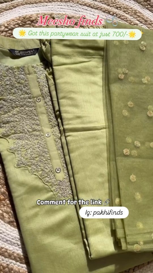 Pista color partywear suit at just 700/-
