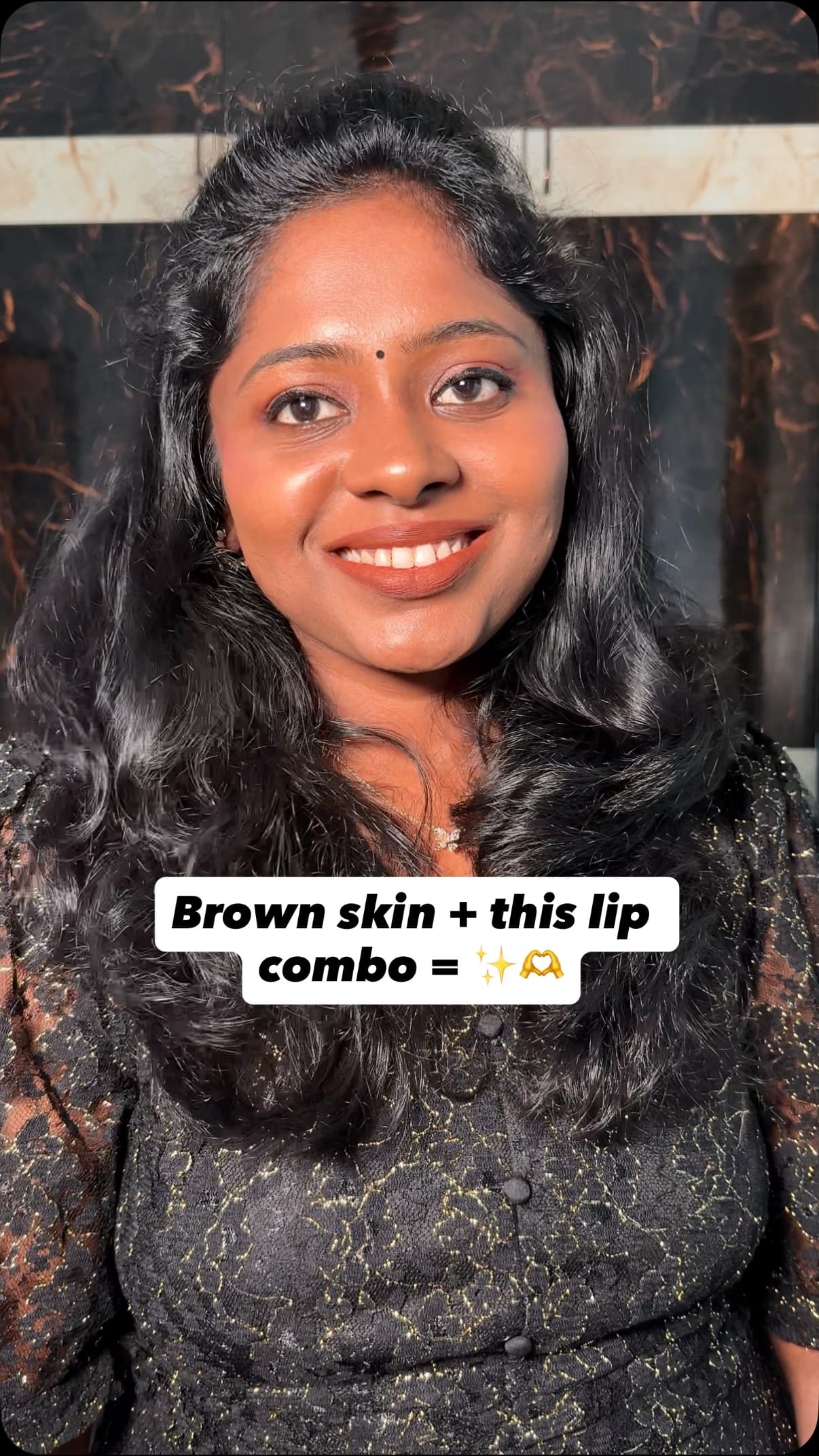 This lipstick looks premium but is only ₹143! 
One shade, two looks – terracotta glow + cocoa bold 🍫✨ 
Perfect for everyday wear. 
Comment SHADE to grab the link 🔗💋
brown lipstick, terracotta brown lipstick, lipstick under 200, lipstick under 150, affordable lipstick, viral lipstick shade, lipstick for brown skin, lipstick for deep skin, cocoa brown lipstick, best lipstick for brown girls, budget friendly lipstick, everyday brown lipstick, nude brown lipstick, trending lipstick 2025, lipstick for dusky skin, lipstick swatch, lipstick transformation, makeup for brown skin, everyday makeup lipstick, pocket friendly lipstick,Mars cosmetics, Mars lipstick 
#brownskinbeauty #brownlipstick #affordablelipstick #brownskinfriendly #marscosmetics #virallipstick #lipstickunder500 #makeupforbrowngirls #lipstickswatch #beautyonabudget #affordablemakep #everydaymakeuplook #makeupreels #tamilbeautyblogger #tamilbeautytips #chennaiinfluencer #viralbeauty #brownskinbeauty #glowup #viralreels❤️ #fypシ #explorepage✨ #skintalesbyabi