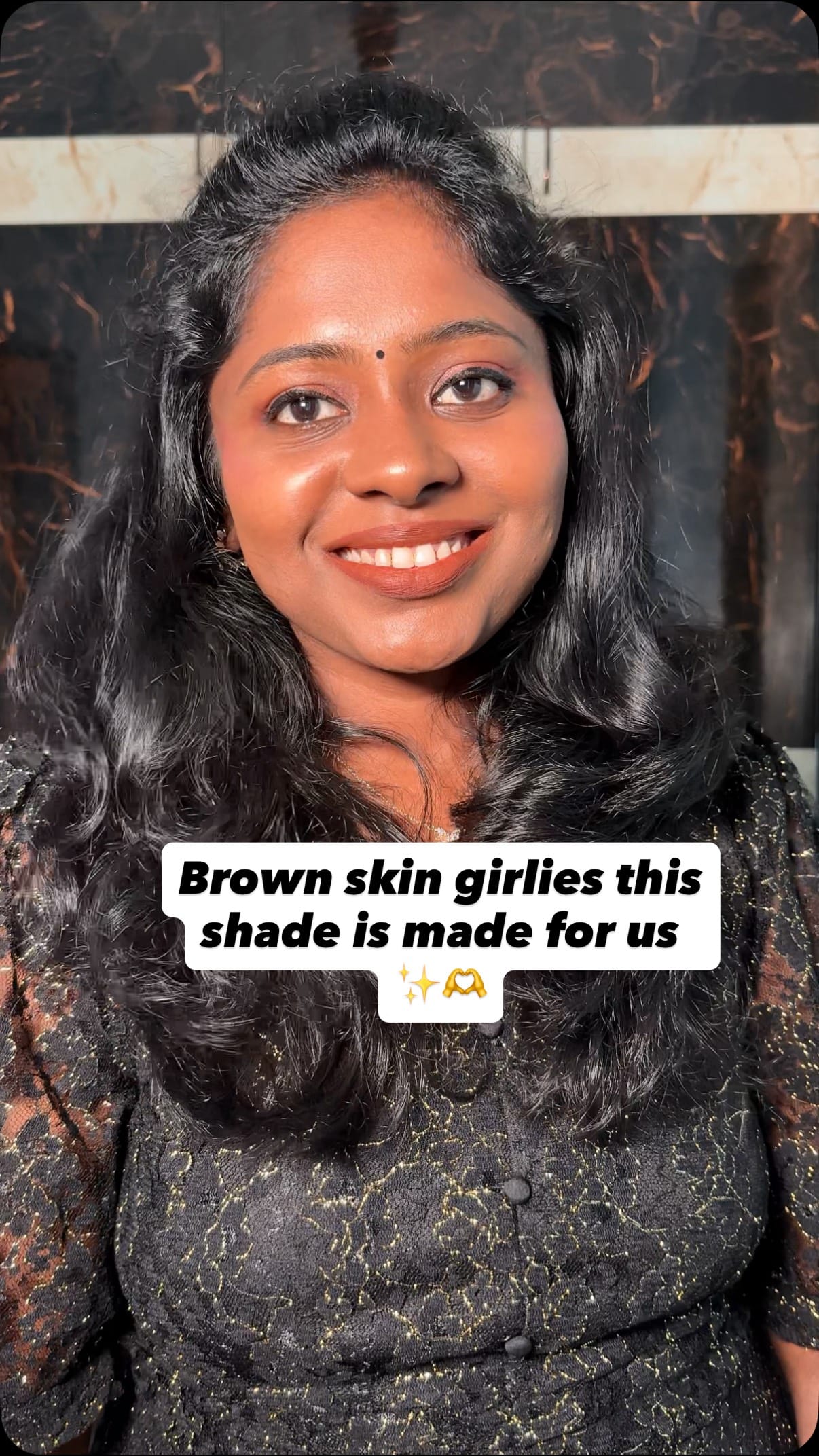 Tired of browns that wash you out? 
This terracotta brown hits different 🤎 
Affordable, buildable & brown-skin friendly ✨ Just ₹143. 
Drop “BROWN” in comments for the link 🔗💋
brown lipstick, terracotta brown lipstick, lipstick under 200, lipstick under 150, affordable lipstick, viral lipstick shade, lipstick for brown skin, lipstick for deep skin, cocoa brown lipstick, best lipstick for brown girls, budget friendly lipstick, everyday brown lipstick, nude brown lipstick, trending lipstick 2025, lipstick for dusky skin, lipstick swatch, lipstick transformation, makeup for brown skin, everyday makeup lipstick, pocket friendly lipstick,Mars cosmetics, Mars lipstick 
#brownskinbeauty #brownlipstick #affordablelipstick #brownskinfriendly #marscosmetics #virallipstick #lipstickunder500 #makeupforbrowngirls #lipstickswatch #beautyonabudget #affordablemakep #everydaymakeuplook #makeupreels #tamilbeautyblogger #tamilbeautytips #chennaiinfluencer #viralbeauty #brownskinbeauty #glowup #viralreels❤️ #fypシ #explorepage✨ #skintalesbyabi
