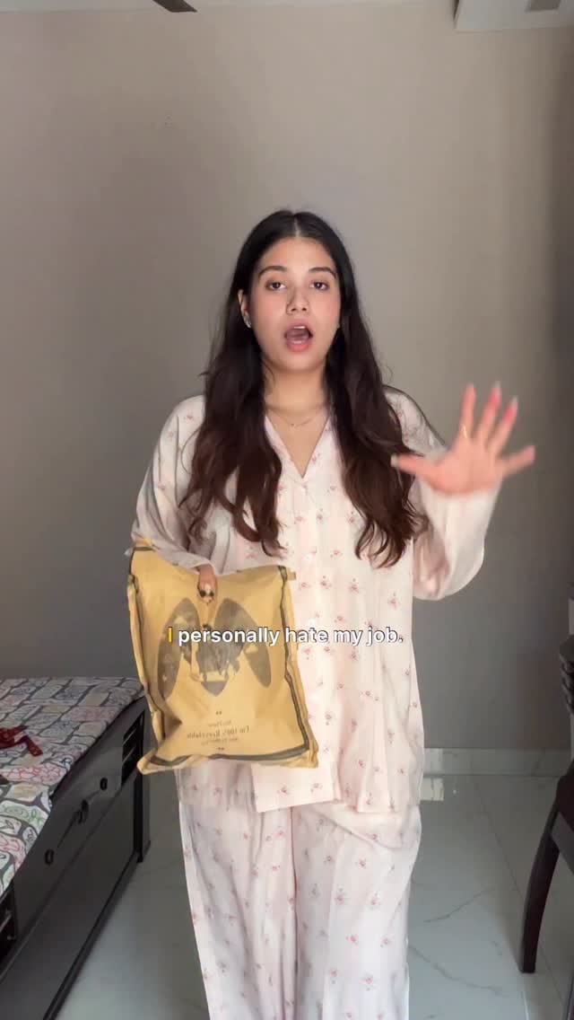Follow me and then comment “outfit” for link:) 
Nightsuit @desii_drip 💕
Pants: size 30 
Shirt: size L 
#office #trending #myntra #chique #styling #viralreels #ootd #work