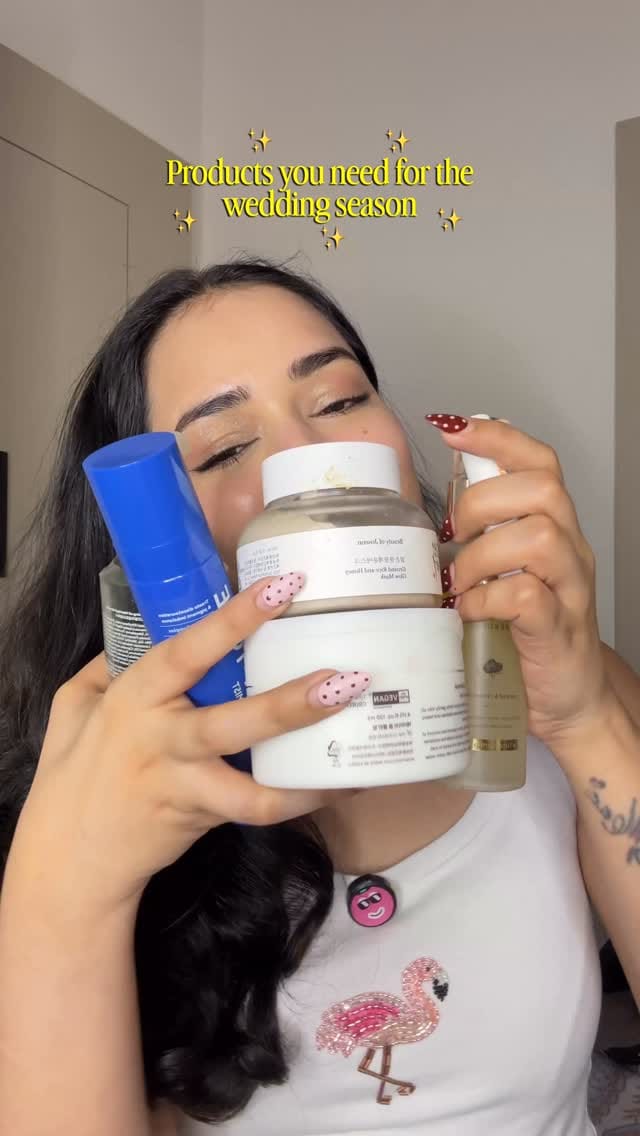 Comment ‘wed’ for 🔗
I have tried and tested these products, and I use them all a lot. 
Boj Mask- Cult fav, does the job.
D’alba Spray- Glow in a bottle.
Asaya underarm Spray- Helps with underarm pigmentation.
Cleansing Balm and oil- Must haves for 365 days not just wedding season
Spf lip clear lip balm- Really good to avoid sun damage and hydrates your lips too.
Tank top- @pastmodrn 
#skincare #bodycare #kbeauty