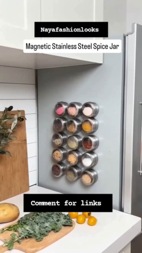 Comment for links @meeshoapp#meeshohaul#meeshoreviews#meeshoproducts#magneticfridgestoragespicebox