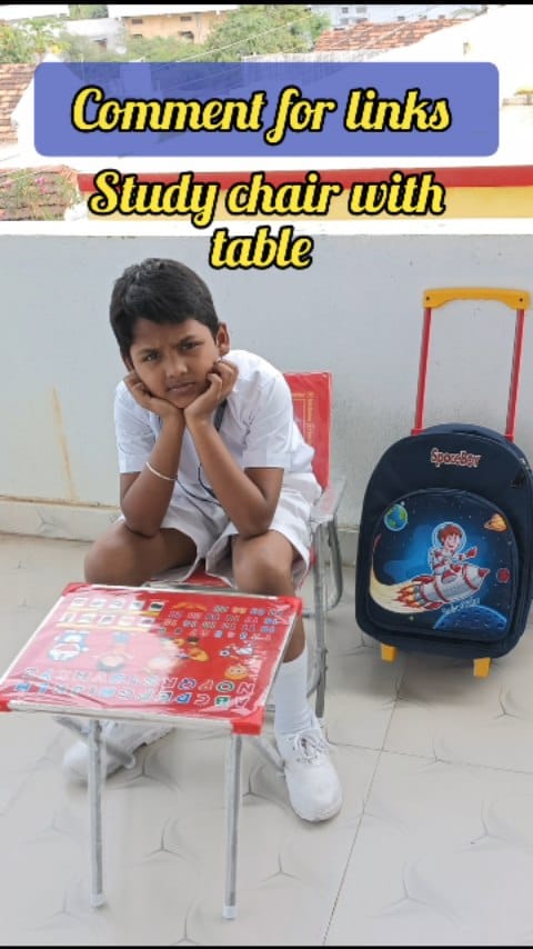 Study chair with table