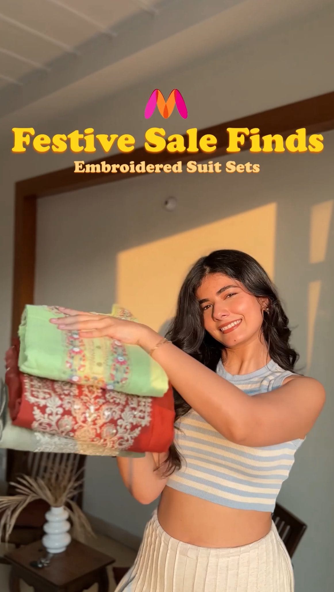 Which one do you like the most? 
.
.
.
.
.
.#suitsets #myntrasale #myntrafinds #myntrafashion #suitsetsonline #festivesuits #myntrabigfashionfestival [myntra suits, suits online, myntra online sale, myntra suit sets, diwali outfit, navratri suit sets]