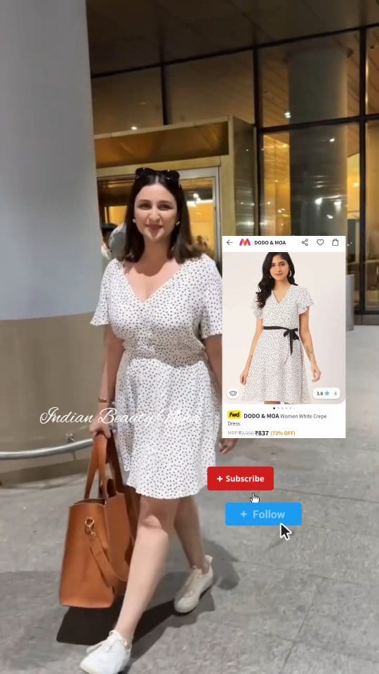 Summer Look ft. Parineeti Chopra ✨
[Recreation, Celebrity, Outfit, Fashion, Bollywood, Actress, Myntra, White Crepe Dress, MIRAGGIO Grace Tan Tote Bag with Adjustable & Detachable Sling Strap, ICONICS Women White Sneakers, Gold-Plated Stone Studded Kada Bracelet, Gold-Plated Stainless Steel Pearls Contemporary Studs]
#parineetichopra #recreation #celebrityfashion #celebrityoutfit #bollywood #myntra #trending #viral #whitecrepedress #mididress #maxidress #minidress #kada #bracelet #sneakers #whitesneakers #pearlsstuds #studs #miraggio #totebag #airportlook #airportlookbook #airportglam #travelinstyle #airportfashion 
________ _______ _______ ________ 
Credit:- To the respective owner 
DISCLAIMER:- 
Copyright Disclaimer - Under section 107 of the copyright Act 1976, allowance is made for FAIR USE for purposes such as criticism, comment, news reporting, teaching, scholarship and research.
Fair use is a use permitted by copyright statues that might otherwise be infringing. Non-Profit, educational or personal use tips the balance in favour of FAIR USE.