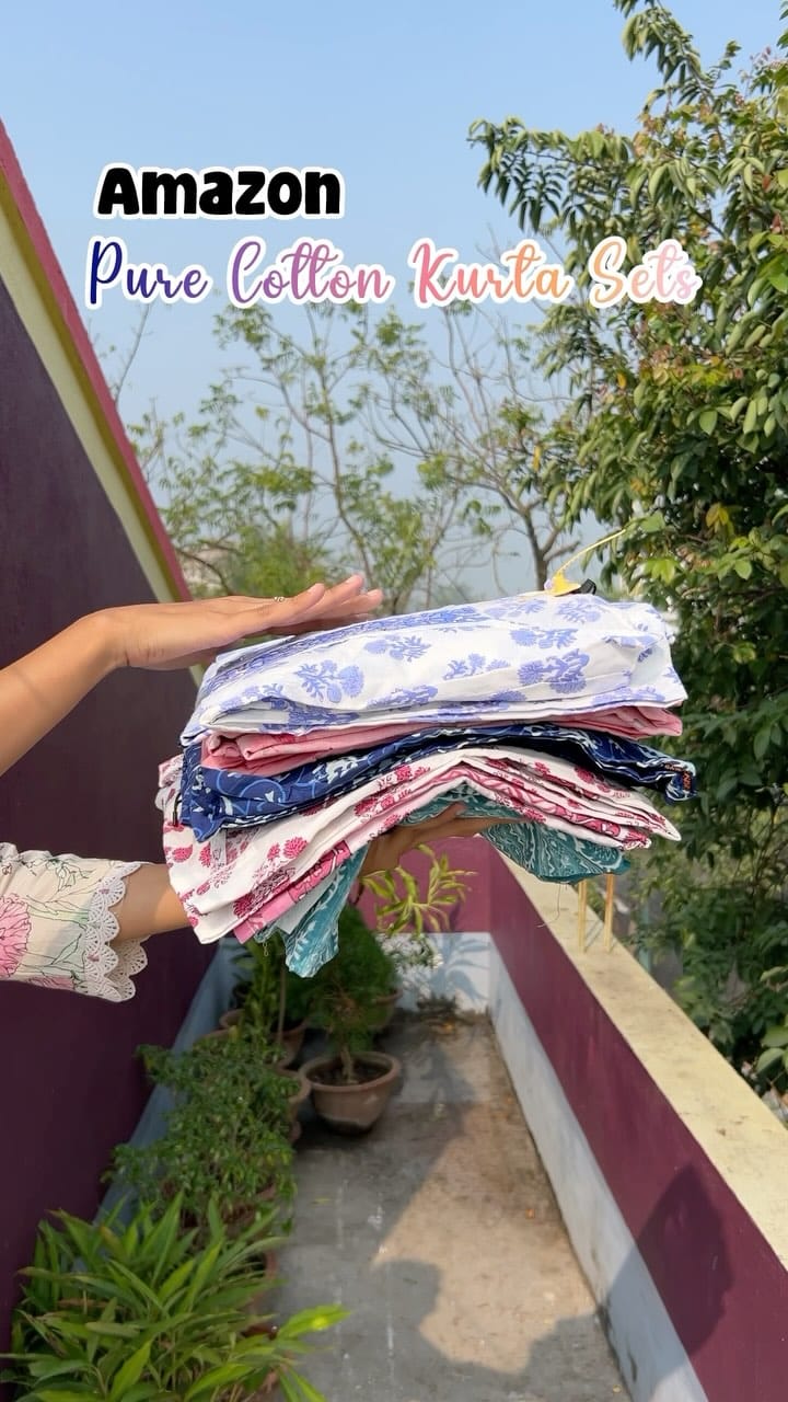 Comment “suit” For Links.🔗 
✨Ultimate @amazonfashionin Color Splash Brand Sale is live 1st mar to 9th March . 
Cotton Kurta Sets Haul , Kurta with Dupatta Sets , Libas Cotton Kurta Sets , Amazon Haul , Amazon Finds , Amazon pure Cotton Kurta Sets
All Kurta Sets from @libasindia @amazonfashionin 
My Size :- XS
#kurtasets #cottonkurtasets #cotton #libassuits #suitsets #tryonhaul #kurtadupattaset #dailywearkurtis #AmazonUltimateBrandSale
#UltimateBrandSale #AmazonFashion #GetStyledWithAmazon #AmazonFinds
#AmazonBeauty #ad #collab