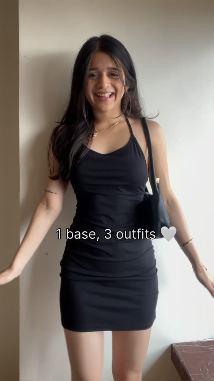All you need is a little black dress 🖤
Links are in my broadcast channel or you can comment ‘link’ to get the links 🔗💌 
[savana try on hual, myntra, black dress, little black dress, casual wear, daily essentials basics, affordable fashion, online shopping, trendy finds, myntra finds, fashion finds]
#trendingreels #outfitoftheday #onebase3outfits #littleblackdress🖤 #fashionstyle