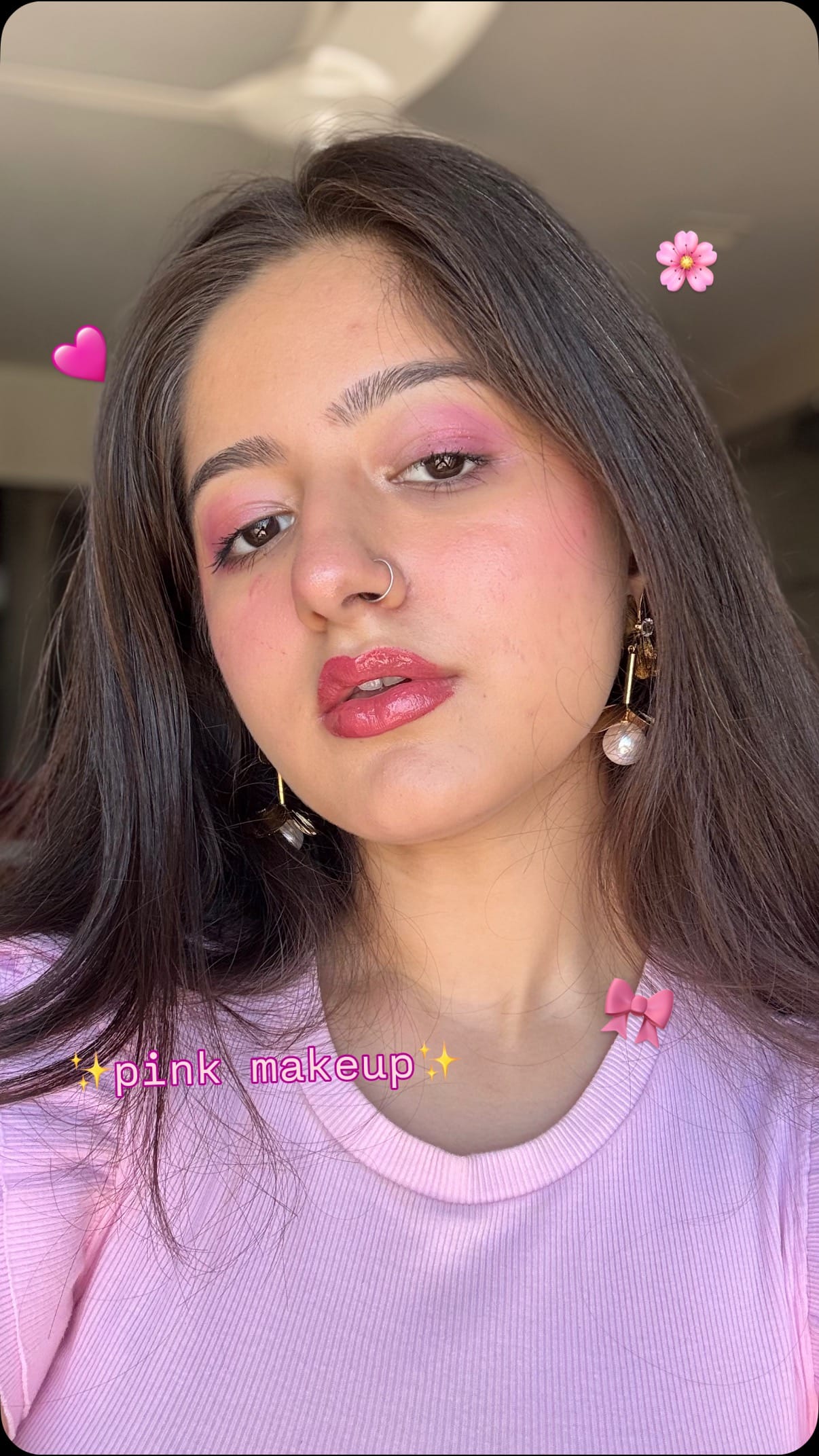 Which COLOR should I pick next!? Comment and tell me!! 🤭❤️
The final look i believe is going to come back as a TREND for Summers this year!! So grab your pink products already 😚💖
Products used:
@lakmeindia lumi cream 
@dotandkey.skincare the cult fav watermelon cooling sunscreen (my oily skin approves lol)
@pondsindia bb cream
@reachedmars all pink eyeshadow palette 
@toofacedlovesindia mascara & fav lip oil 🫶🏻😘
@praush.beauty jelly blush 
@elfcosmetics & @rarebeauty highlighter ✨
@letshyphen lip balm
@lorealparis lipstick
@cahvebeauty setting spray 
Comment “link” to get a link of all the products here 🩷
Follow me aka @jhanviibhatiaa for more such fun makeup challenges 😍🧿❤️
#pinkmakeup #pinkmakeuplook #pinkaesthetic #pinklipstick #summermakeup #summerlook #makeupchallenge #makeupproducts #makeuptutorial #explorepage #foryou #personalstyling #summertrends #jhanvibhatia