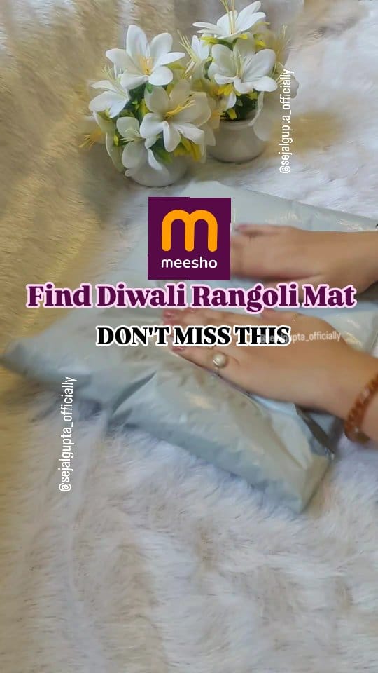 Rangoli  mat for this Diwali 
.
.
Follow for more 🥰
.
.
#diwalicelebration #diwalidecor #diwalivibes #rangoli #artwork #trendingreels #trendingaudio #sareelove #meeshocreatorclub #contentcreator🥰 #ɪɴsᴛᴀʟɪᴋᴇ #views #festiveseason🎉 #fun #foryoupage💙 #fypシ゚ #templates #storytelling #meesho #festivals #shareforshare @meeshoapp #comment