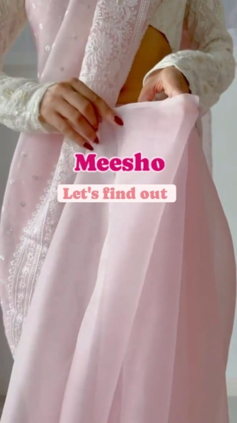Meesho 🩷 pink saaree