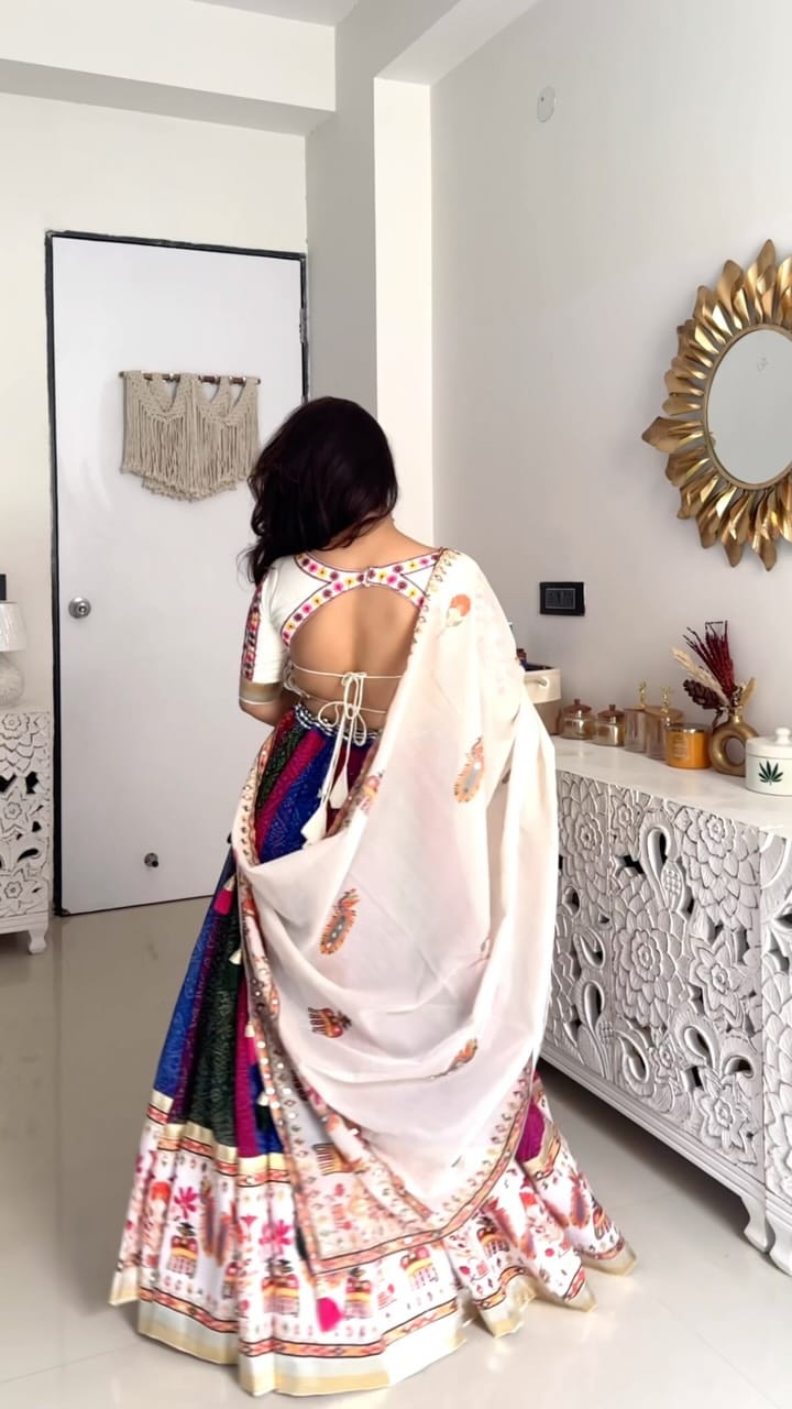 @tanhai.in 
.
.
.
.
Makeup Details 🐝 
Concealer @reachedmars Dreamy Beige 
Loose Powder @kaybykatrina 
Eyeshadow @mynykaa Smokey at 8!
Blue Kajal @jaqulineusa 
Mascara @lorealparis panorama 
Lipstick @maybelline Enchanter
Liner @officialswissbeauty 
.
.
.
.
.
#foryoupage #explore #exploremore #navratri #navratrioutfit #chaniyacholi #navratrichaniyacholi #navratri2025 #outfitidea #colourful #navratrivibes #navratrigarba #garbaoutfit #garbanight #outfitinspiration #chaniyacholis
[navratri, navratri 2025, backless blouse, blouse pattern, outfit idea, chaniya choli, grwm, multicoloured, Navratri outfit ideas, affordable, garba outfit]