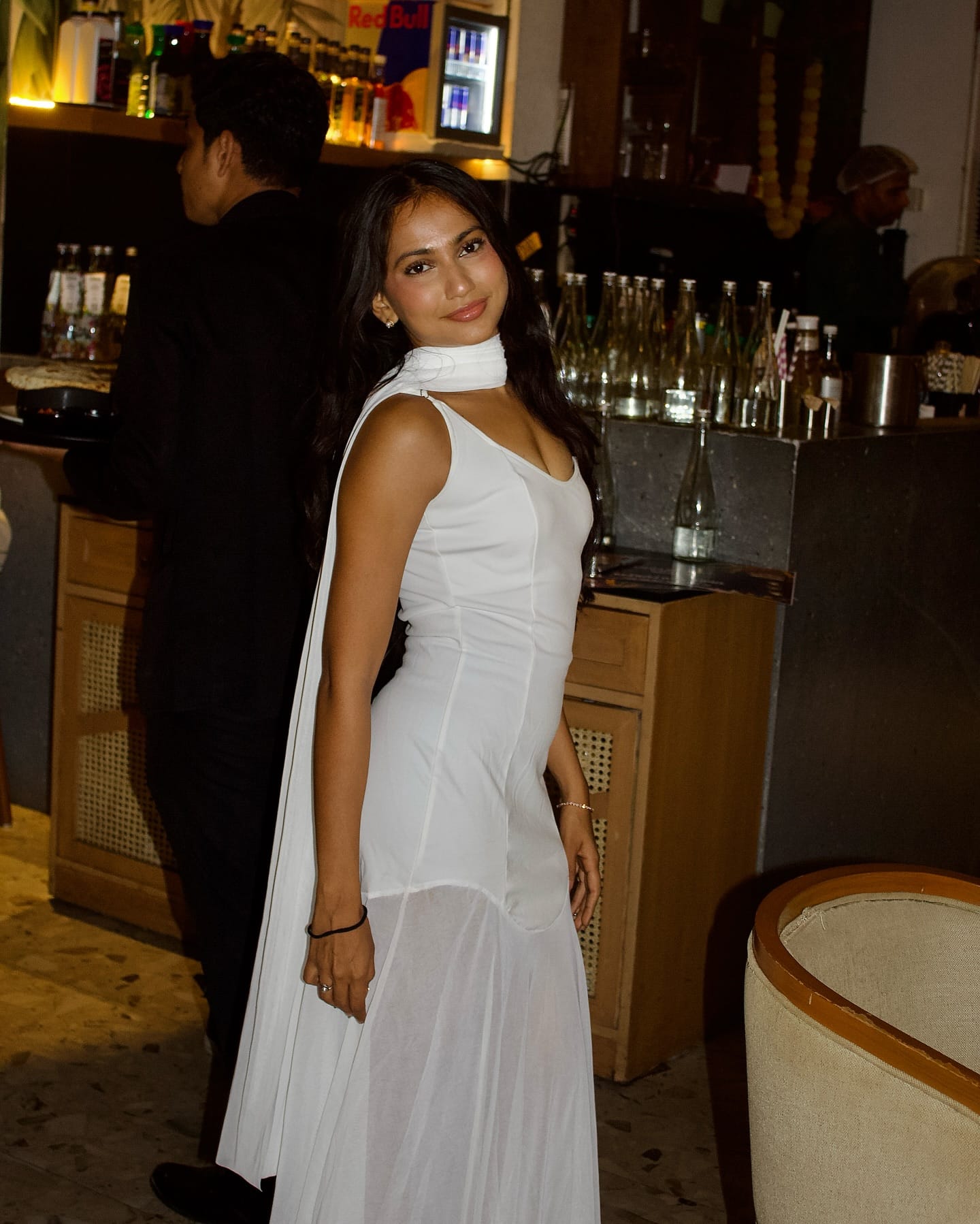 Desi girl but rachel coded. 
Comment for the links to the dress and nails
Dress @savana