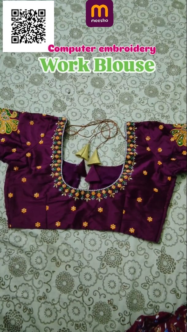 Computer embroidery blouse