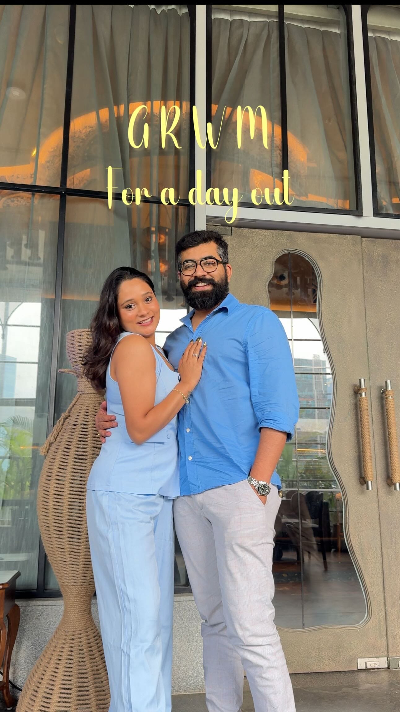 Comment “ LINK “ for outfit + makeup products link ‘ 
Places visited 
Lunch - @atkyma 
Live band - @tabularasa.thebar 
Dinner - @presidentdhaba 
( a day in my life , lunch date , live band , music , Hyderabad , couple reels , fashion , outfit inspo ) 
#lasyachittella #aday #diml #minivlog❤️ #minivlogseries #fyp #trendingreels #virelreels #couple #livebands #tabularasa #fyp