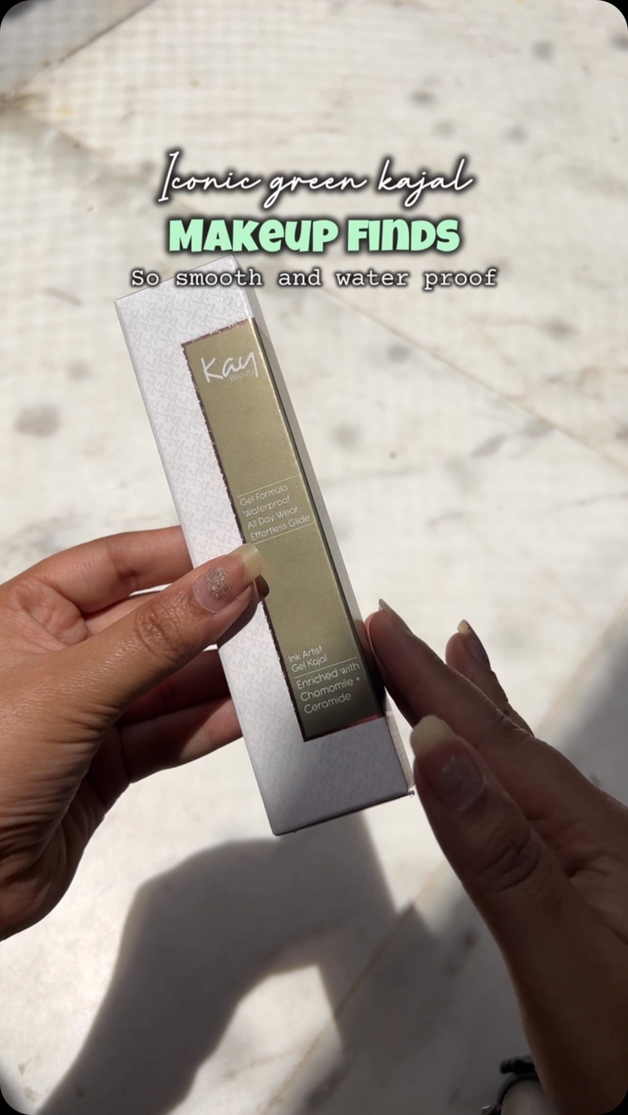 This iconic green kajal form @kaybykatrina 🛍️✨
@letsunboxwithgauri 
#makeup #kaybeauty #nykaa #nykaabeautybook #kajal #eyeliner #waterproofmakeup #makeupartist #nykaacosmetics #kaybeautykajal #amazon #meesho #meeshofinds