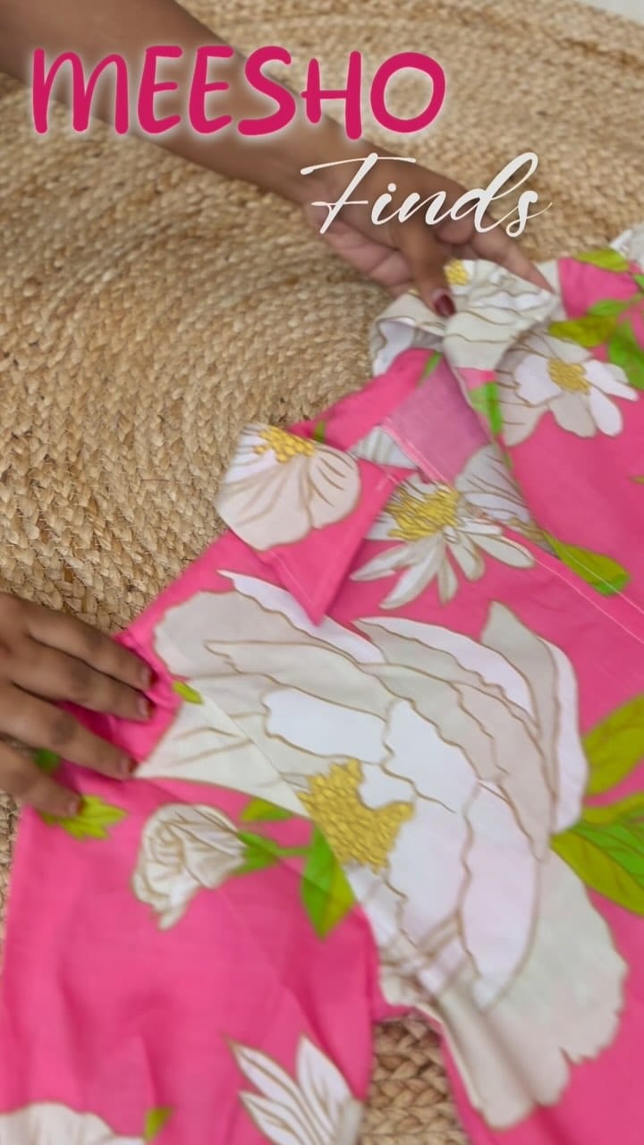 Pink floral tunic