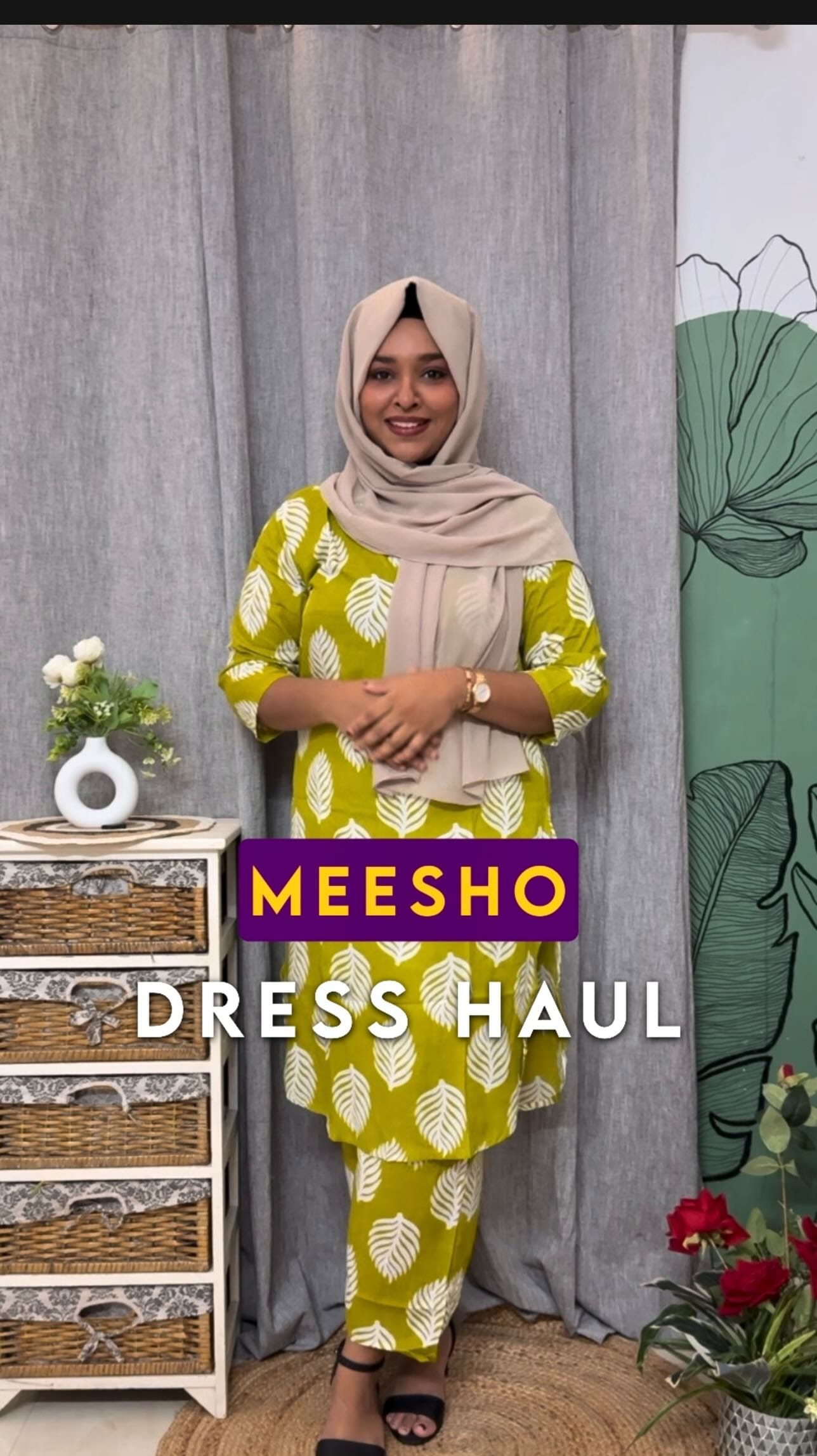 Green kurti set